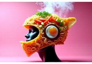 The Instant Ramen Helmet: Eat Dinner on the Go