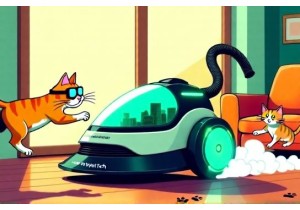 Cat-Powered Vacuum Cleaner: Pet Energy Goes to Waste
