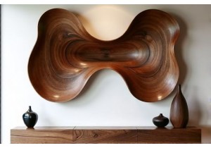 Asymmetrical Walnut Carvings as Art Statements