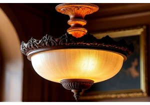 Hand Carved Walnut Pendants in Classical Design