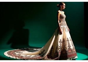 Elegant Evening Gowns with Traditional Embroidered Details