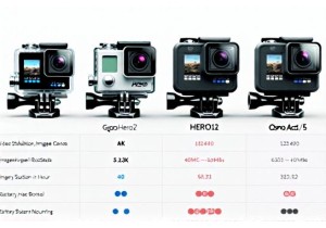 Action Camera Comparison GoPro DJI and More Models