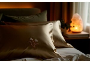 Luxury Silk Pillowcases with Delicate Embroidery for Wellness Oriented Bedrooms