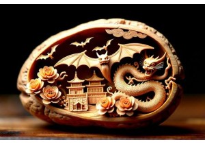Walnut Carving Themes Lucky Symbols and Historical Narratives