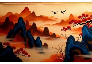 Fine Art Embroidery Panels Inspired by Classical Chinese Painting Traditions