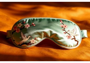 Silk Sleep Masks and Eye Pillows Embroidered with Calming Traditional Patterns
