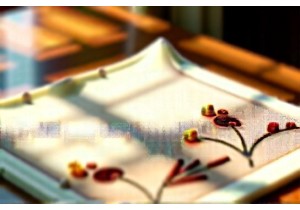 Lifestyle Products China Linen Napkins Embroidered with Nature Motifs