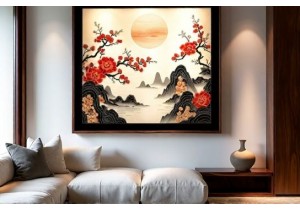 Double Sided Embroidery Framed Artworks for Refined Inter...