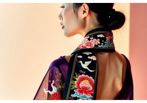 Silk Scarves Featuring Traditional Chinese Motifs and Mod...