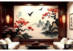 Hand Embroidered Silk Paintings for Oriental Home Decor
