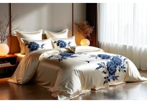Oriental Aesthetic Bedding Collections Made with Pure Sil...